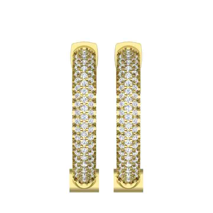 Huggie Hoop Inside Outside Lab Created Diamond Earrings ER21537A